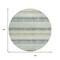Homeroots 8' Pale Aqua And Lime Green Round Striped Washable Indoor Outdoor Area Rug 632241 - alternate 6