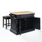Crosley Oxford Kitchen Island W/Square Seat Stools KF300065BK - alternate 8