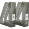 Acrimet Magazine File Holder Vertical Rack, Durable Plastic Desk Organizer, Smoke, 2PK 277.1 - alternate 1