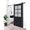 Sartodoors Sturdy Barn Door Frosted Glass 30x96 Solid Core Modern Interior VEREGIO7339BD-B-ANT-3096 - alternate 1
