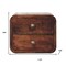 Homeroots 10" Brown Solid Wood Square Two Drawer Nightstand 651741 - alternate 8