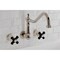 Kingston Brass Two-Handle Wall Mount Kitchen Faucet, Polished Nickel KS1286PKX - alternate 5