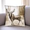 Homeroots 18" Brown And Cream Moose Linen Throw Pillow Cover 608183 - alternate 1