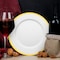Smarty Had A Party 13 White with Gold Rim Round Disposable Plastic Charger Plates 60 Plates, 60PK 2710WHG-CASE - alternate 8