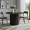 Homeroots 46" Black Solid Wood Pedestal Base Round Top Dining Table 721048 - alternate 5