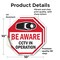 Signmission Be Aware CCTV In Operation, 10 inch X 10 inch, Vinyl Decal, 2PK OC-D-2PACK-10-32 - alternate 4