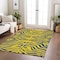 Homeroots 5' X 8' Yellow And Blue Animal Print Washable Indoor Outdoor Area Rug 600715 - alternate 7