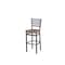 Bfm Seating Lima Ladder Back Barstool - Knotty Pine Relic Seat - Steel Frame - Sand Black Finish 2160BKPR-SB - alternate 1