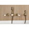 Kingston Brass Two-Handle Wall Mount Bridge Kitchen Faucet with Brass Sprayer, Antique Brass KS2443PLBS - alternate 4