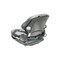 Uni Pro Hyster E-H-J-P-S Series Forklift Mechanical Suspension Seat Black Vinyl 8646 - alternate 8