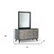 Homeroots 51" Grey And Black Solid Wood Six Drawer Double Dresser 473117 - alternate 4