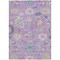 Homeroots 3' X 5' Purple Ivory And Denim Blue Floral Washable Indoor Outdoor Area Rug 605325 - alternate 7
