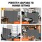 Vevor Room Divider 4 Panels Fabric Room Privacy Screen for Office Bedroom Grey PFFSTGSH08 - alternate 6