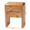 Bali & Pari Nebu Modern and Contemporary Natural Mappa Real Burl Wood Nightstand 249-13928-ZORO - alternate 10
