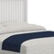 Homeroots White Ribbed Texture Solid Wood Queen Bed Frame 524848 - alternate 6