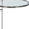 Homeroots 25" Silver And Clear Metal And Glass Height Adjustable Round End Table 554640 - alternate 5