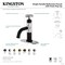 Kingston Brass One-Handle 1-Hole Bathroom Faucet with Knurled Handle, Deck Plate, and Push Pop-Up Drain KSD2823RKX - alternate 4
