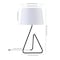 Homeroots 22" Black Metal Table Lamp With White Bell Shade 524514 - alternate 5