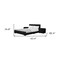 Homeroots Three Piece Black Upholstered Solid and Manufactured Wood Bedroom Set 569366 - alternate 4