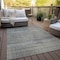 Homeroots 9' X 12' Khaki Beige And Gray Striped Washable Indoor Outdoor Area Rug 588092 - alternate 7