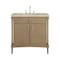 James Martin Vanities Kinnsden 36" Single Vanity, Weathered Oak w/ 3 CM Tajnar Eclos Top D680-V36-WTO-3TJR - alternate 1