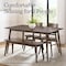 Alaterre Furniture Calais Dining Mid Century Modern 46" Solid Wood Dining Bench Entryway Bench w/ Minimalist Design ANCA0310 - alternate 8