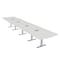 Skutchi Designs 20 Person Conference Table With Power Unit | 20' Arc Rectangle Table | Harmony Series HAR-AREC-48X240-T-WA7976-ESIL - alternate 1