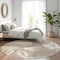 Homeroots 8' Taupe Beige And Ivory Round Floral Washable Indoor Outdoor Area Rug 589580 - alternate 5
