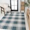 Jonathan Y Sabine Traditional Farmhouse Bold Gingham Turquoise/Cream 4 ft. x 6 ft. Indoor/Outdoor Area Rug TSN203E-4 - alternate 5
