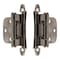 Brixwell Self Closing Face Frame Mount Cabinet Hinges For Variable Overlay Kitchen Door Polished Chrome Pair BXC629297 - alternate 4
