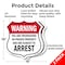 Signmission No Trespassing Shield Sign Warning You A, 18 inch X 18 inch, Plastic Sign, 2PK SHI-P-2PACK-18-423 - alternate 5