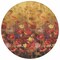 Homeroots 8' Gold Red And Brown Round Floral Washable Indoor Outdoor Area Rug 597059 - alternate 5