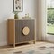 Homeroots 31in Sepia Solid Wood Console Accent Cabinet With Two Doors 712231 - alternate 3