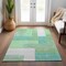 Homeroots 5' X 8' Sage Mint Green Teal Blue And Ivory Geometric Washable Indoor Outdoor Area Rug 612383 - alternate 9