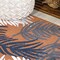 Jonathan Y Montego High-Low Tropical Palm Orange/Navy/Ivory 2 ft. x 8 ft. Indoor/Outdoor Runner Rug HWC101A-28 - alternate 6