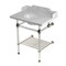 Kingston Brass 30-Inch Carrara Marble Console Sink with Acrylic Legs and Shelf, 8-Inch, 3-Hole LMS30MAB6 - alternate 1