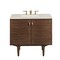 James Martin Vanities Amberly 36" Single Vanity, Mid-Century Walnut, w/ 3 CM Siberian Silestone Top 670-V36-WLT-3SFR - alternate 1