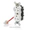 Leviton Straight Blade Receptacle, 5-20R, 20 A, 125V AC, Flush Mount, Self-Grounded MT563-1CG - alternate 3