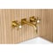 Kingston Brass Double-Handle Wall Mount Bathroom Faucet, Brushed Brass KS6127NX - alternate 5