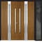 Vdomdoors Steel Double Doors Deux 1744 Natural Oak Sidelight Exterior Black Window Stainless Inserts Single M DEUX1744DEXD-OAKB-LH-W72+14 x H80 - alternate 1