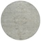 Homeroots 8' Pewter And Beige Round Floral Washable Indoor Outdoor Area Rug 604242 - alternate 7