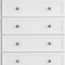 Homeroots 32" White Wood Accent Cabinet With Five Drawers 716329 - alternate 4