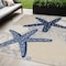 Homeroots 5' X 8' Navy Blue And Gray Starfish Indoor Outdoor Area Rug 546824 - alternate 5