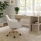 Martha Stewart Rayna Upholstered Office Chair in Off White/Polished Brass CH-220921-6-CR-GLD-MS - alternate 9