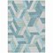 Homeroots 9' X 12' Teal Blue Geometric Washable Indoor Outdoor Area Rug 608074 - alternate 9