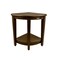 Homeroots Curvilinear Dark Brown Teak 18" Corner Shower Bench With Shelf 383307 - alternate 5