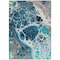 Homeroots 5' X 8' Teal Blue And Navy Blue Nautical Washable Indoor Outdoor Area Rug 581510 - alternate 6