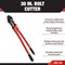 Performance Tool 30 in. Bolt Cutter, Drop Forged Steel Jaws, Rubber Grips BC-30 - alternate 5