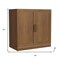 Homeroots 31in Brown Wood Accent Cabinet With Two Doors 691104 - alternate 4