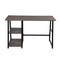 Homeroots Modern Home Office Computer Table With Storage Shelves - Vintage Brown 475980 - alternate 3